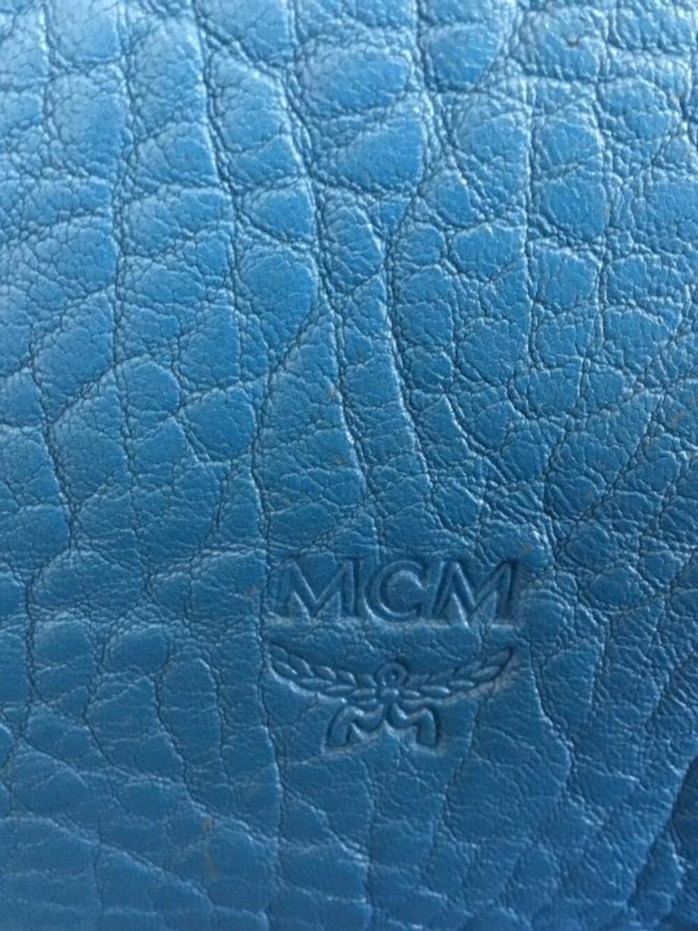 Authentic MCM Keana Studded Boston Satchel Crossbody Handbag Vibrant Blue P9076 - Picture 4 of 13